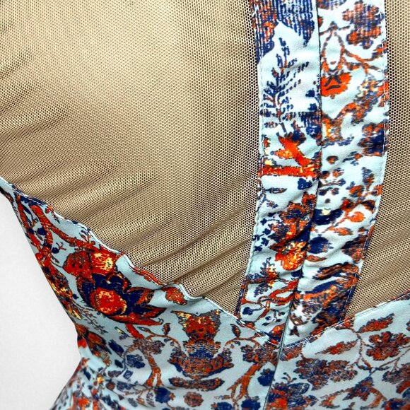 ASTR Medium Sleeveless Floral Skater Dress Summer Casual - Picture 5 of 8